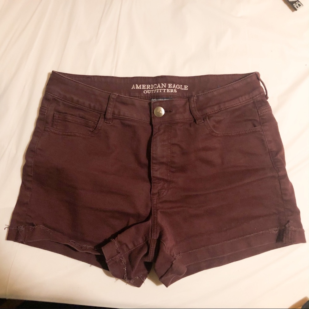 Midi maroon shorts